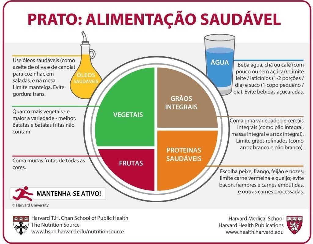 Prato: Alimentação saudável (Harvard University, 2011)